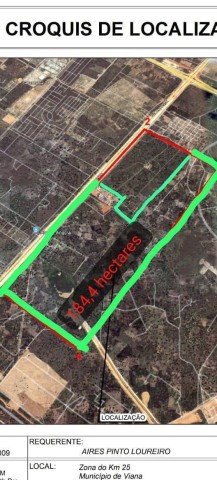 A Venda Terreno de 50 hectares, de 1 linha, na Via Expressa.